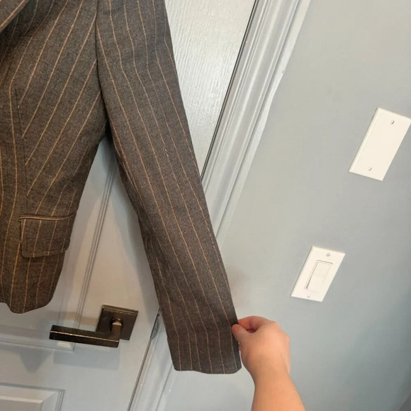 Flavio Castellani Pinstripe Wool Blazer Women's Size US 8  IT 44 Academia Preppy - Picture 5 of 16